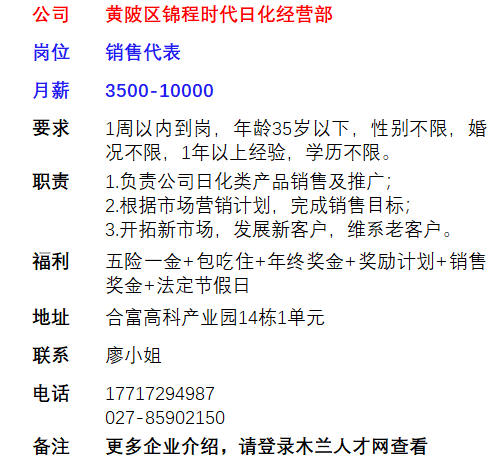 黃陂最新招聘信息全面匯總